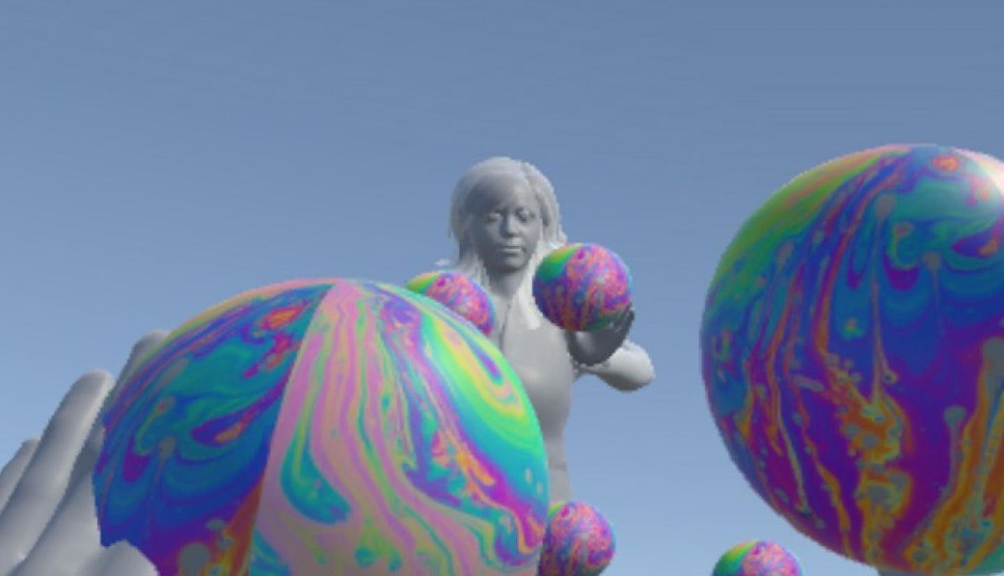 具有多色领域的虚拟化身